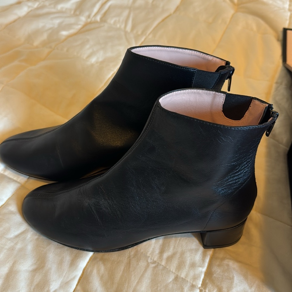 Repetto noir boots kitten heel